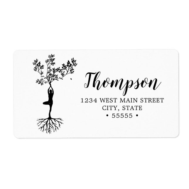 Yoga-Rückgabe - Etikett für friedliche Medizin (Vorne)