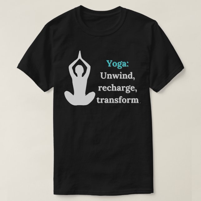 Yoga-Rückladung Umgestaltung T-Shirt (Design vorne)