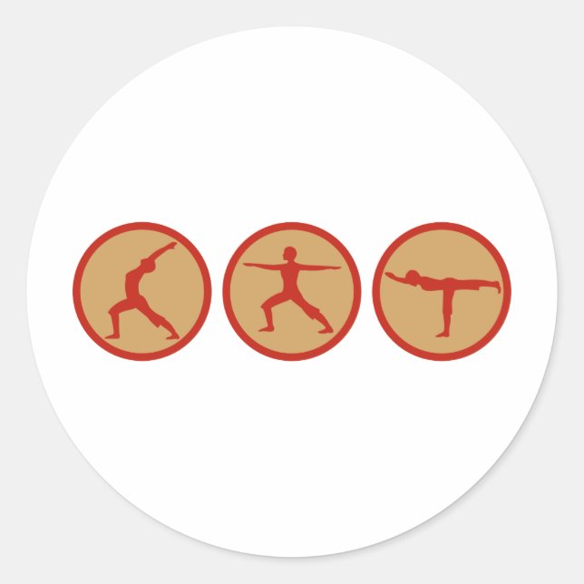 YOGA RUNDER AUFKLEBER (Vorderseite)