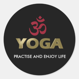 Yoga Runder Aufkleber