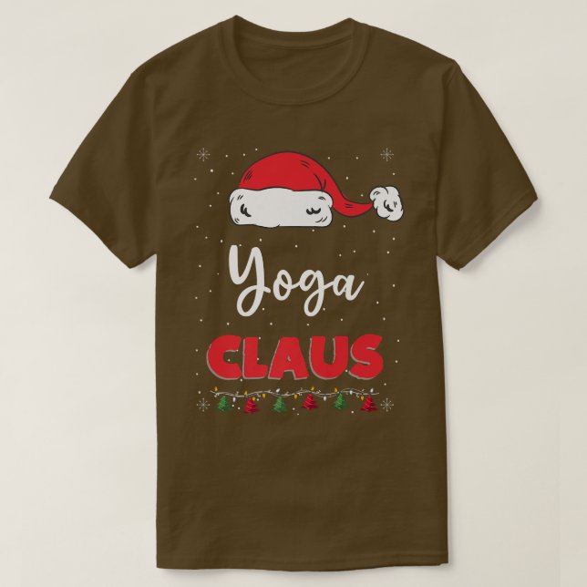 Yoga Santa Claus Weihnachten Weihnachtsfamilie Mat T-Shirt (Design vorne)