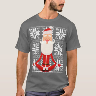Yoga Santa meditation Ugly Christmas Sweater Desig T-Shirt