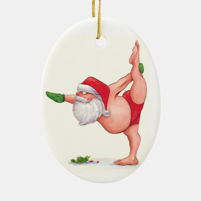 Yoga Santa Ornament (Hinten)
