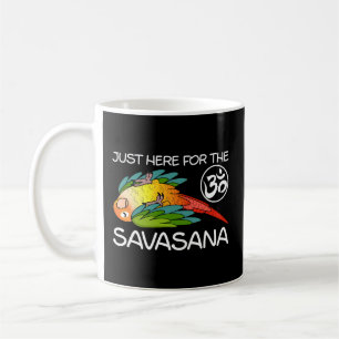 Yoga Savasana Parrot Grüne Ananas Conure Kaffeetasse