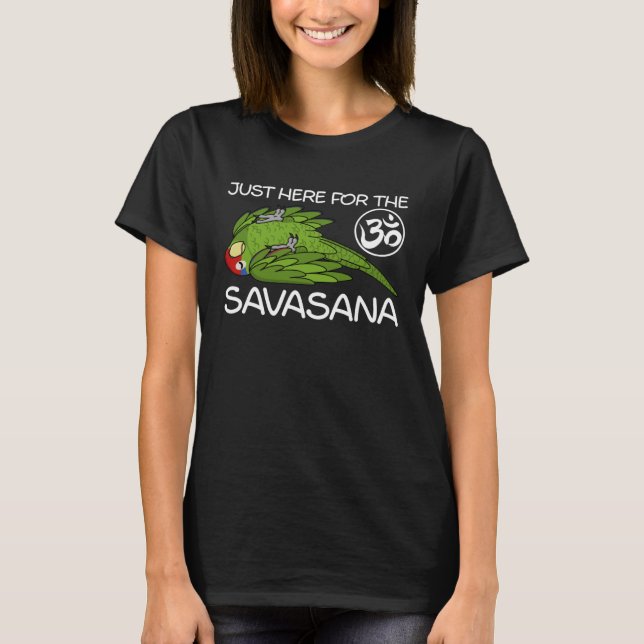 Yoga Savasana Parrot mexikanischer Roter Kopf Amaz T-Shirt (Vorderseite)