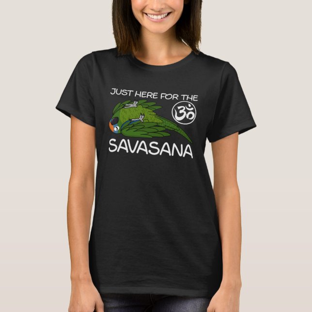 Yoga Savasana Parrot Peach fronted Conure T-Shirt (Vorderseite)