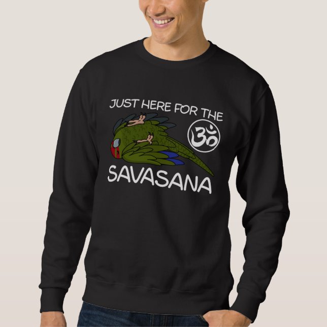 Yoga Savasana Parrot Red crowned Kakariki Sweatshirt (Vorderseite)