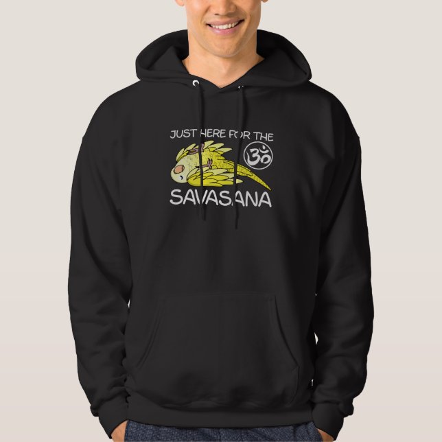 Yoga Savasana Parrot Yellow Lutino Monk Parakeet Q Hoodie (Vorderseite)
