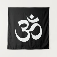Yoga Schwarz-weiß Om Hindu-Buddhist-Symbol