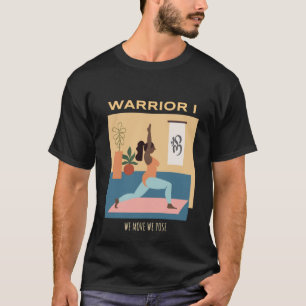 Yoga Schwarze Frau Afro Braun Melanin Fitness Lehr T-Shirt