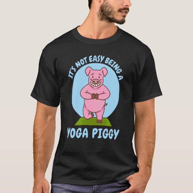 Yoga-Schweinchen sein T-Shirt (Vorderseite)