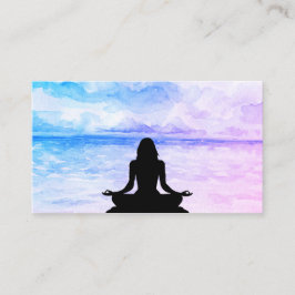 *~* Yoga Sea Sunset Mindfulness Meditation Visitenkarte