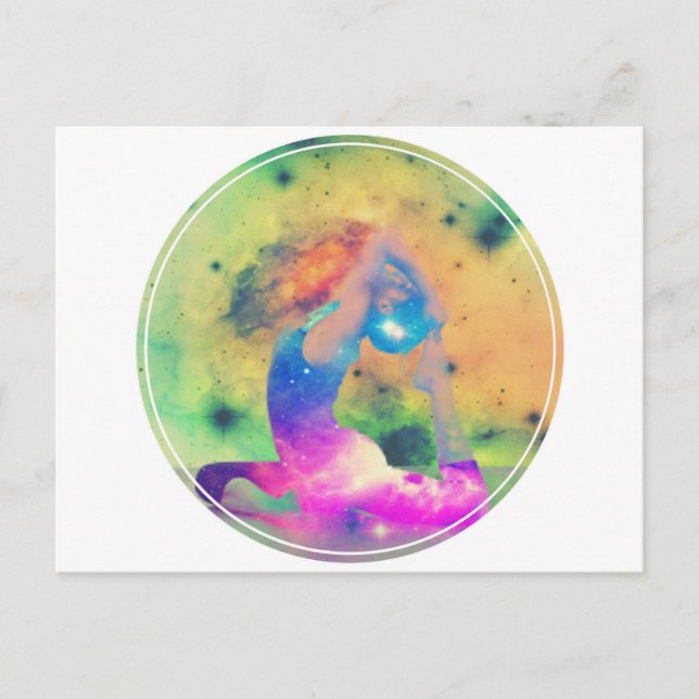 Yoga Series Universe King Pigeon Postkarte (Vorderseite)