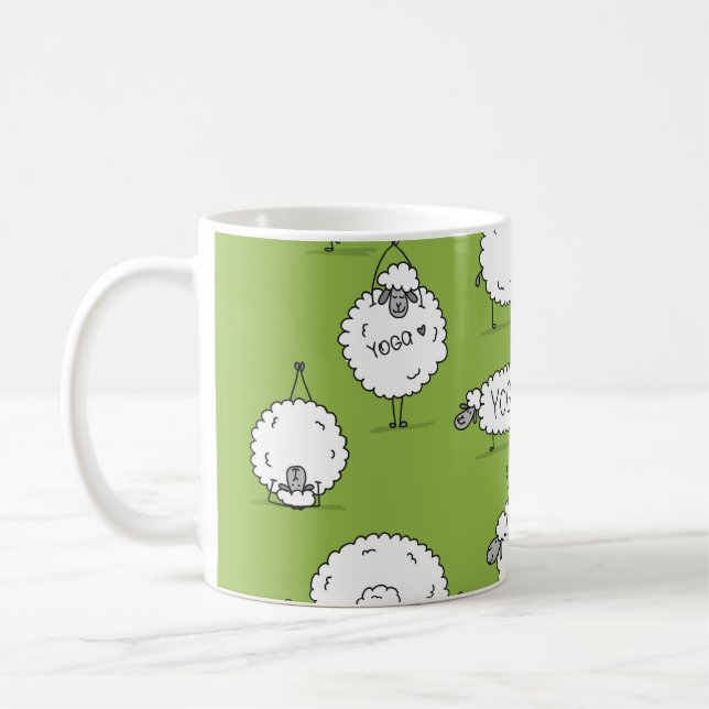 Yoga Sheep: Whimsical Sketch Fun. Kaffeetasse (Links)