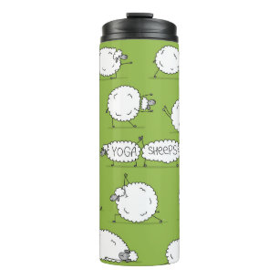 Yoga Sheep: Whimsical Sketch Fun. Thermosbecher