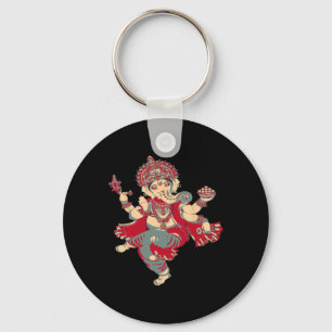 Yoga-Shirts Spirituell Hindu-Gott Ganesha Meditati Schlüsselanhänger