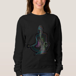 Yoga-Silhouette für Meditation Entspannung Sweatshirt
