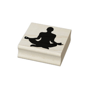 Yoga-Silhouette Gummistempel