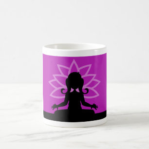 Yoga-Silhouette-lila Kaffee-Tasse Kaffeetasse