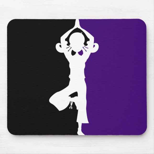 Yoga-Silhouette Mousepad (Vorne)