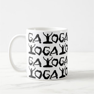 Yoga-Silhouetten Kaffeetasse