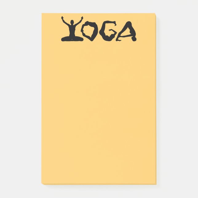 Yoga-Silhouetten Post-it Klebezettel (Vorderseite)