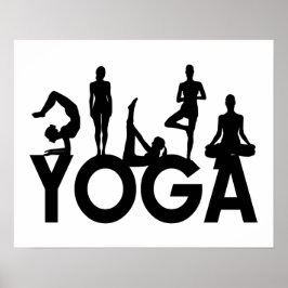 Yoga Silhouetten Poster