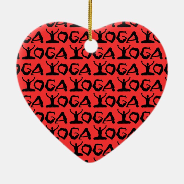 Yoga Silhouettes Keramik Ornament (Hinten)