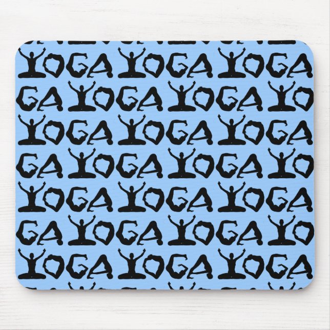 Yoga Silhouettes Mousepad (Vorne)