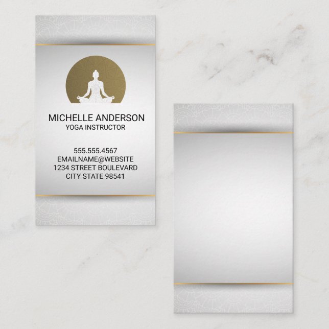 Yoga-Sitting-Logo Visitenkarte (Vorne/Hinten)