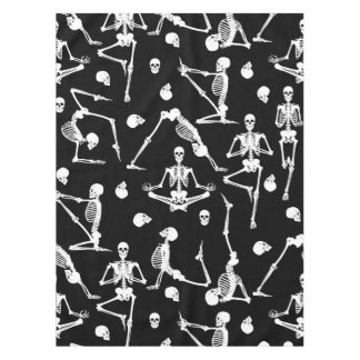 yoga skeletons bones anatomy skull creepy tischdecke