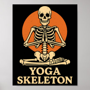 Yoga-Skelett meditierend Poster