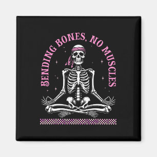 Yoga-Skelette Namaste Lustige Meditation Halloween Magnet