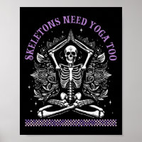 Yoga Skelette Namaste Lustige Meditation Halloween