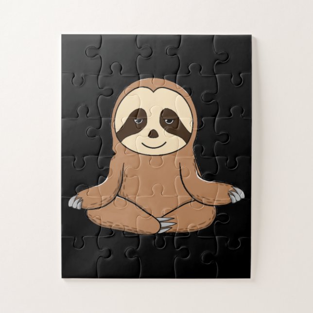 Yoga Sloth Funny Jig Saw Puzzle (Vertikal)