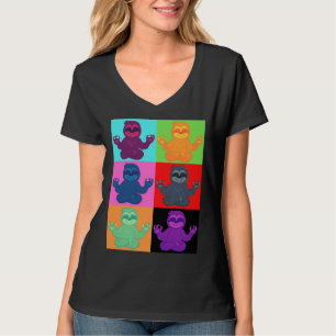 Yoga Sloth Pop Kunstdrucken T-Shirt