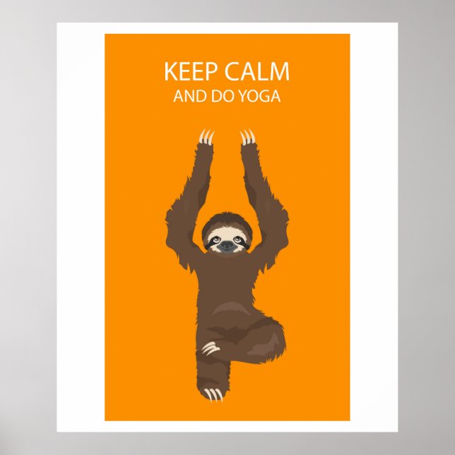 Yoga-Sloth-Poster Poster (Vorne)