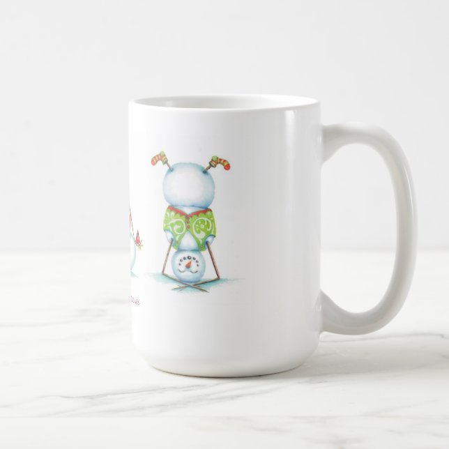 Yoga Snowmanweihnachtskaffee-Tasse Kaffeetasse (Rechts)