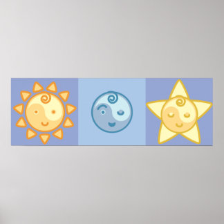 Yoga Speak Baby : Die Sonne, der Mond und die Ster Poster