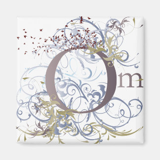 Yoga Speak : Om Design drehen Magnet