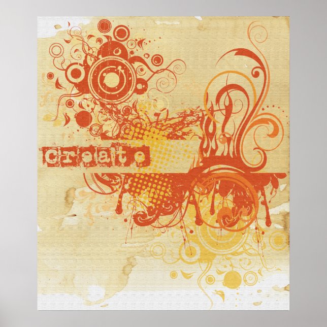 Yoga Speak: Orange Creative Chakra Poster (Vorne)