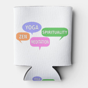 Yoga Spiritualität Zen Meditation Sprechblasen Dosenkühler