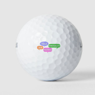 Yoga Spiritualität Zen Meditation Sprechblasen Golfball