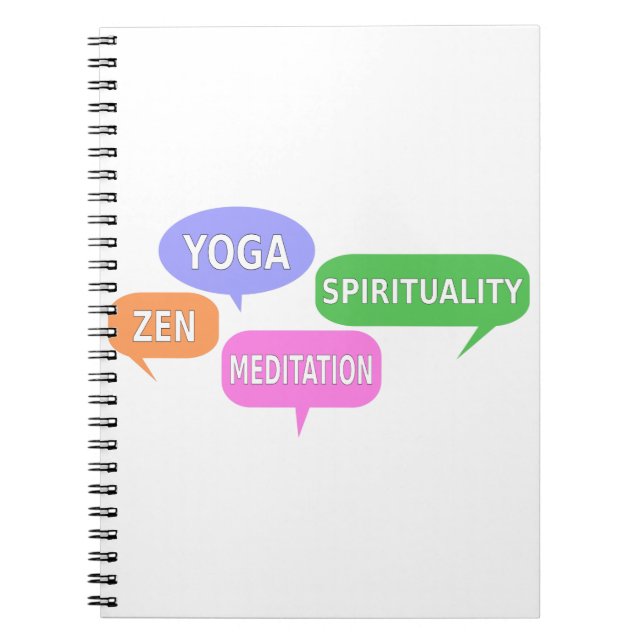 Yoga Spiritualität Zen Meditation Sprechblasen Notizblock (Vorderseite)
