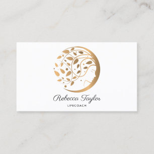 Yoga spirituelle Frauen Coach Baum des Lebensmonds Visitenkarte