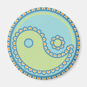 Yoga spricht Baby: Paisley Yin-Yang Magnet
