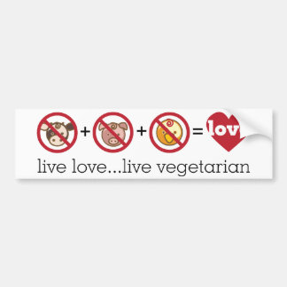 Yoga spricht: LiveLiebe-… Livevegetarier Autoaufkleber