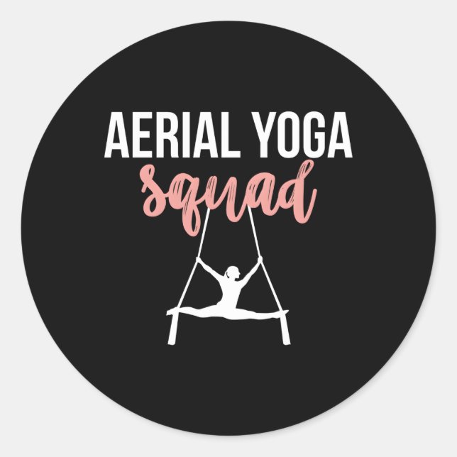 Yoga Squad Slingyoga Flyoga Runder Aufkleber (Vorderseite)