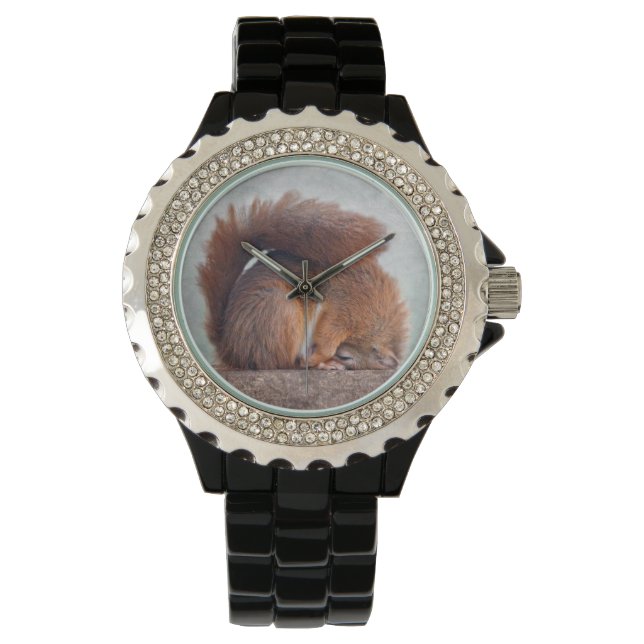 Yoga Squirrel Watch Armbanduhr (Vorderseite)