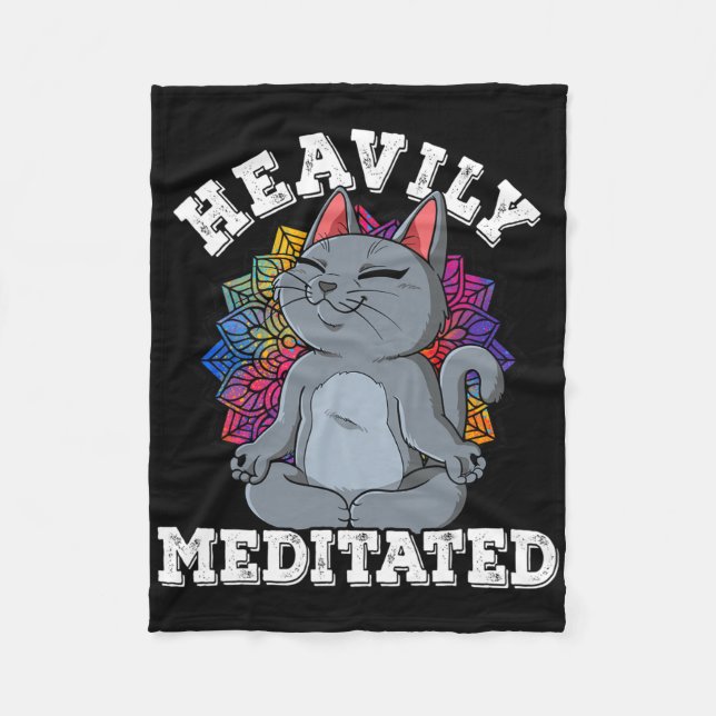 Yoga stark meditiert  fleecedecke (Vorderseite)
